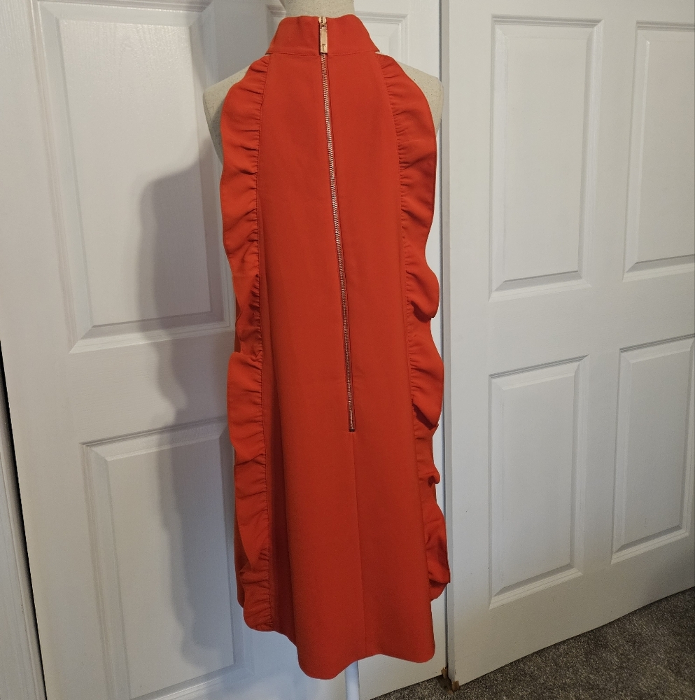 Ted Baker Torriya Halterneck Scallop Ruffle Tunic Dress - Picture 2 of 7